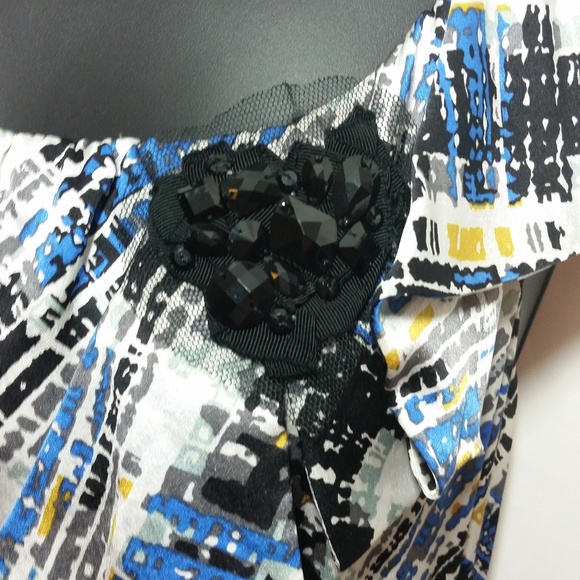 BCBGMAXAZRIA Pattern Professional Dress - Size 12 - Picture 6 of 8